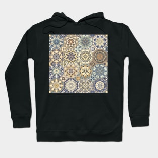 Octagonal Oriental and ethnic motifs in patterns. Hoodie